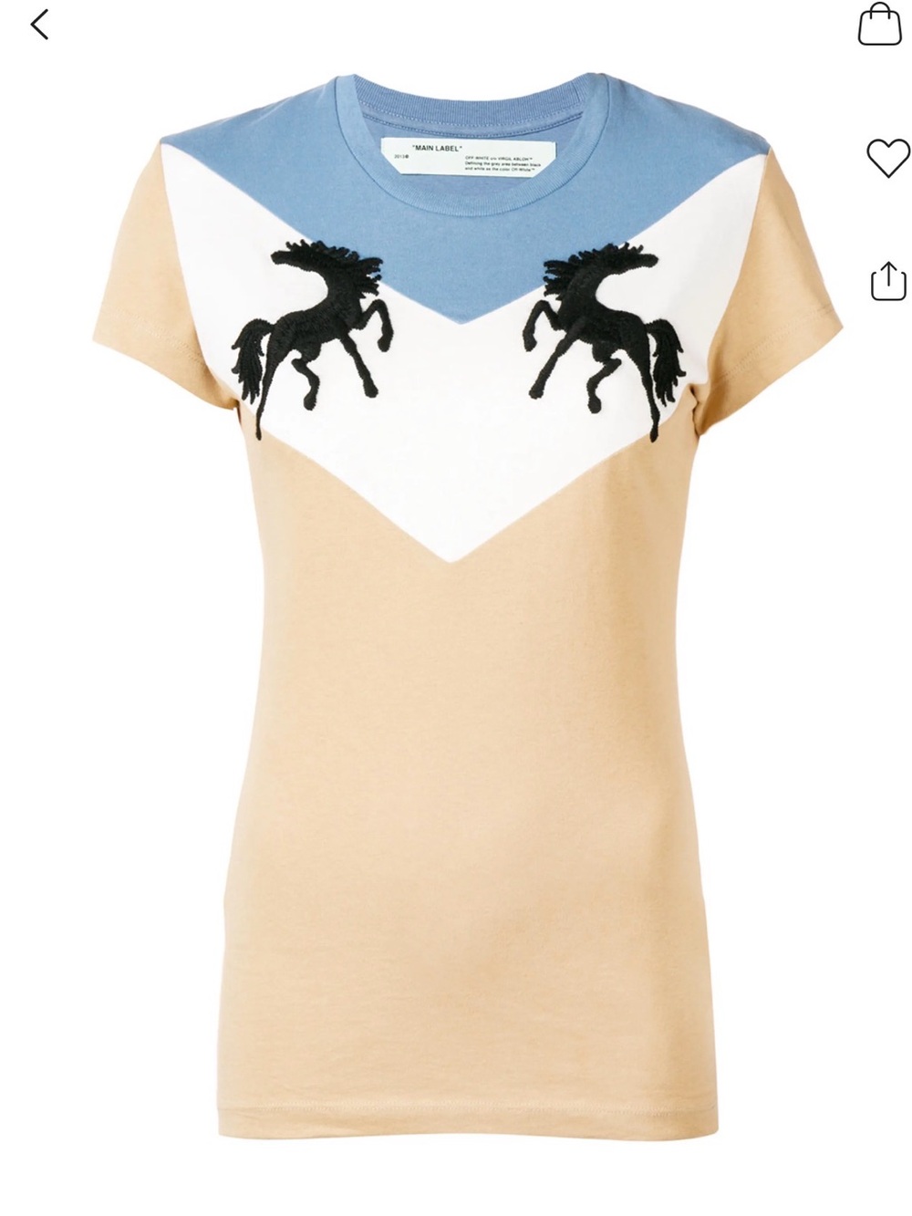 Off white horse t shirt size xs